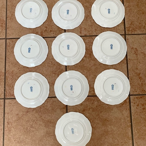 Vintage 10 Reichenbach Echo Kobalt Blue/Gold Plates - Picture 4 of 14